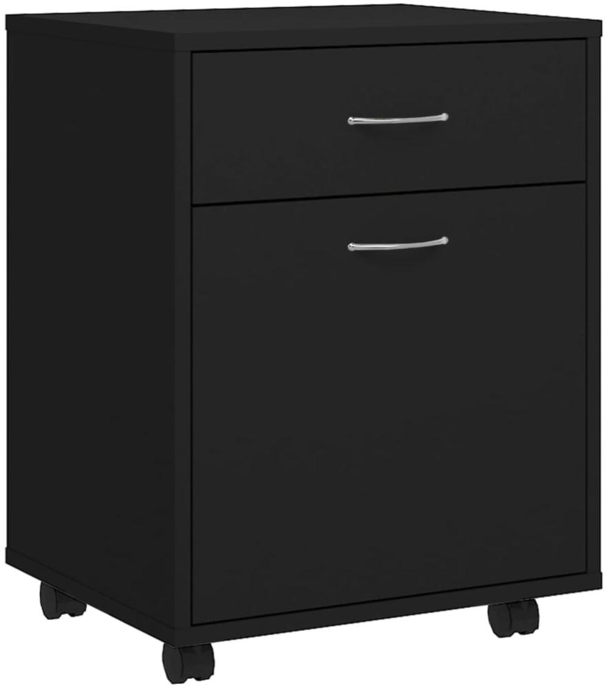 vidaXL Rollschrank Schwarz 45x38x54 cm Holzwerkstoff 808441 Bild 1