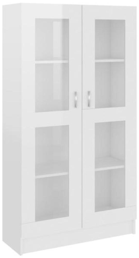 vidaXL Vitrinenschrank Hochglanz-Weiß 82,5x30,5x150 cm Holzwerkstoff 802765 Bild 1