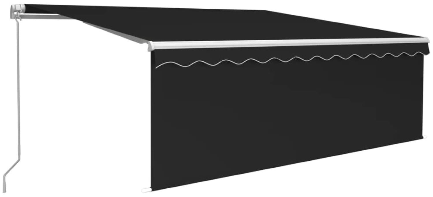 vidaXL Markise Manuell Einziehbar mit Rollo 4x3 m Anthrazit 3069299 Bild 1