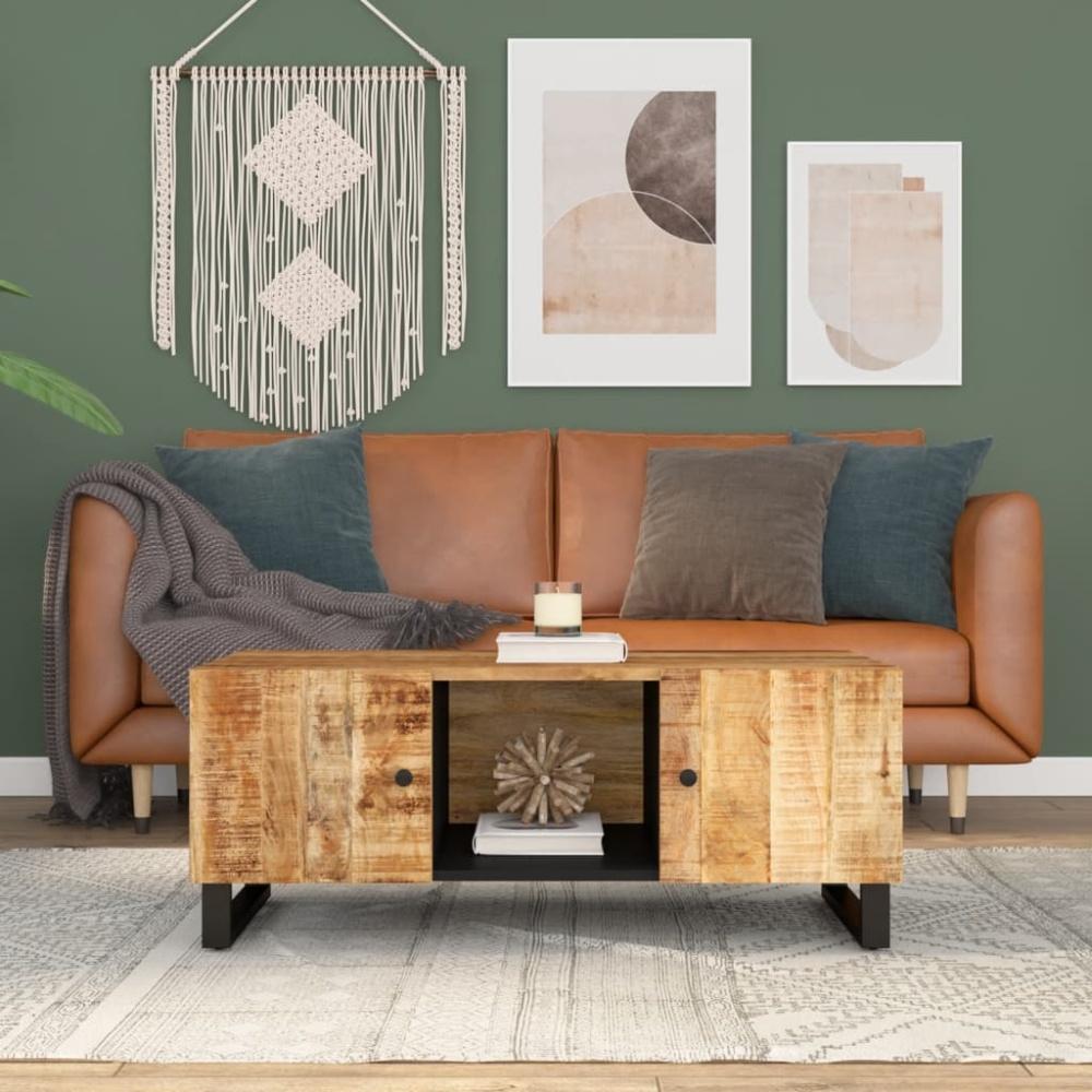 vidaXL Couchtisch 100x54x40 cm Massivholz Mango & Holzwerkstoff 351950 Bild 1