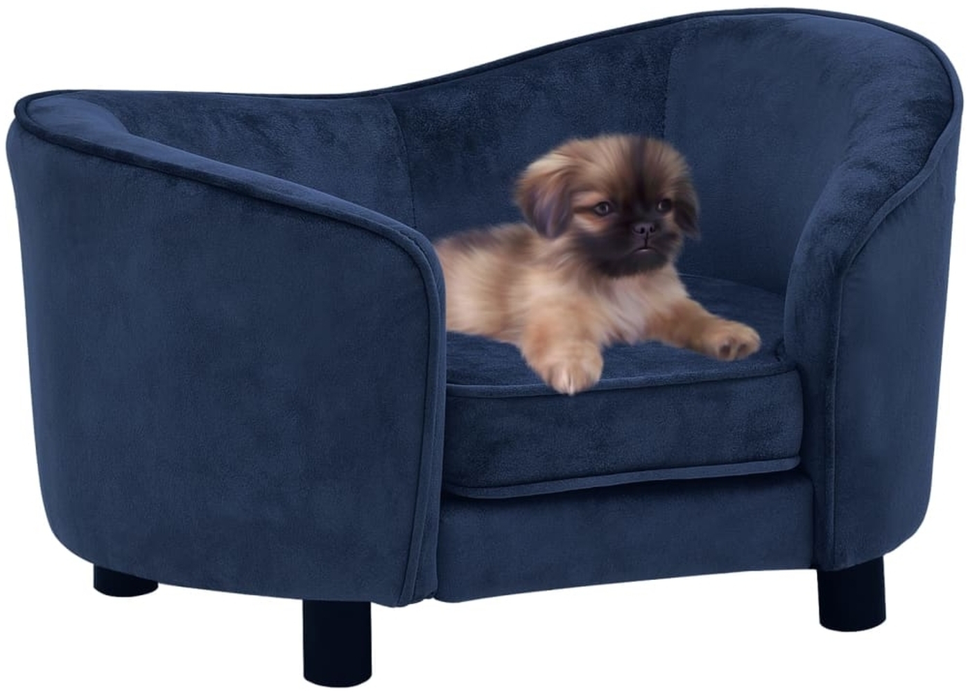 vidaXL Hundesofa Blau 69 x 49 x 40 cm Plüsch 171023 Bild 1