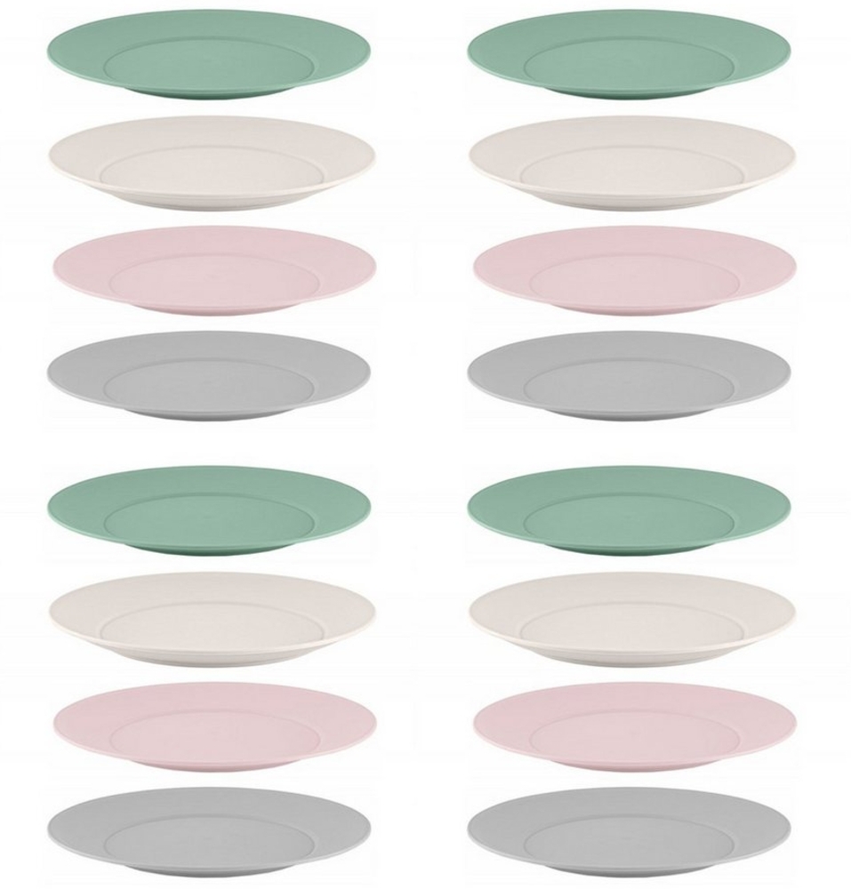 HAC24 Kunststoffteller Camping Teller Outdoor Geschirr Tellerset Campinggeschirr Ø 24 cm, (16 St), Spülmaschinengeeignet, BPA-frei Bild 1