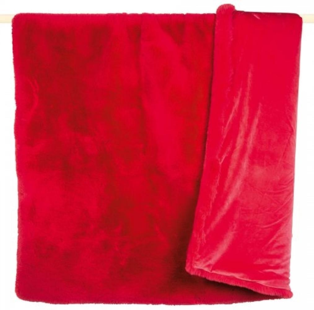 Pad Decke Evita Kunstpelz Rot (140x190cm) 11763-Q40-1419 Bild 1