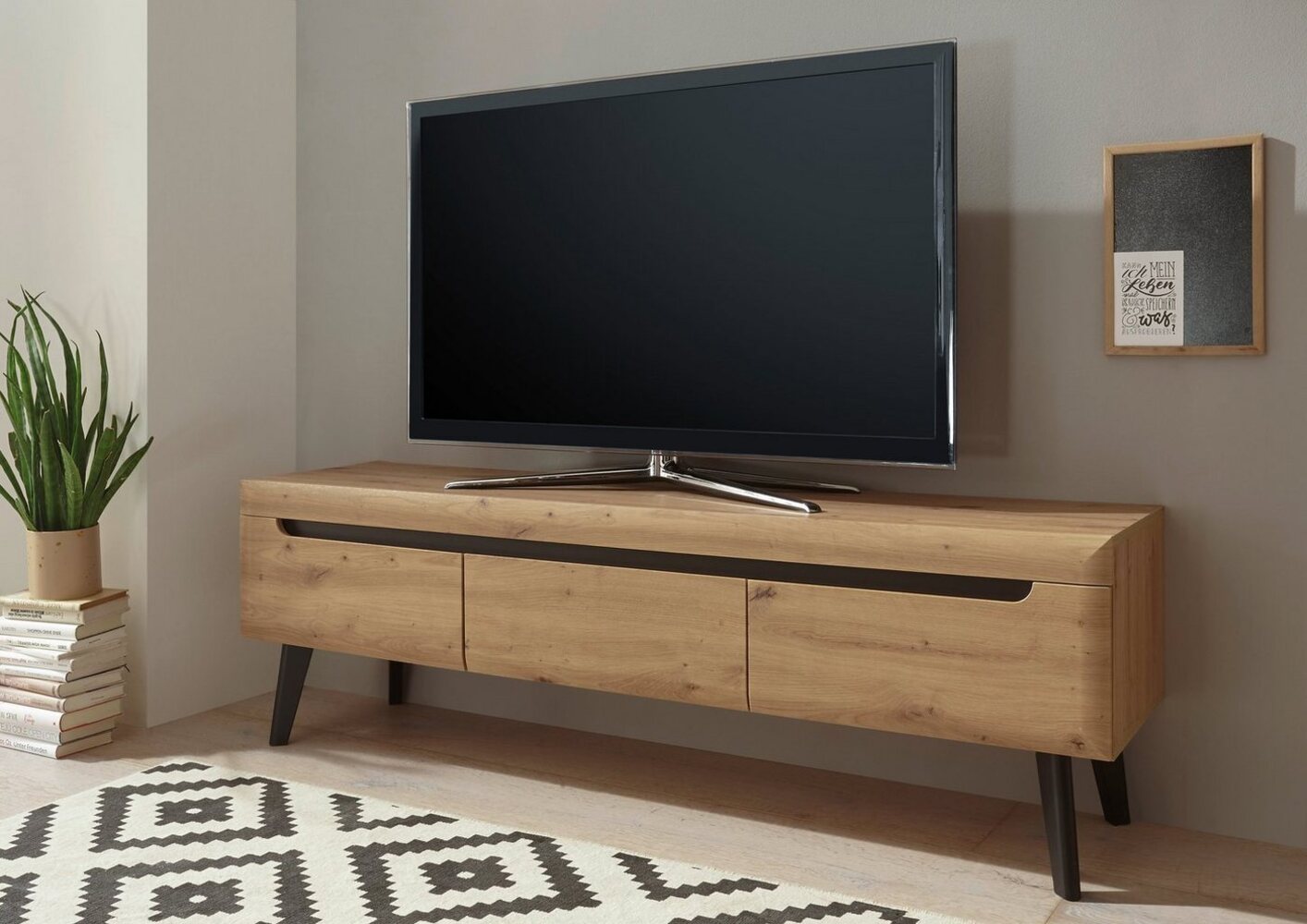 INOSIGN Lowboard Torge, TV-Unterschrank, TV-Kommode, Fernsehschrank, TV-Board (1 St), abgeschrägte Füße, drei Farben, Scandi Design, 160 cm breit Bild 1