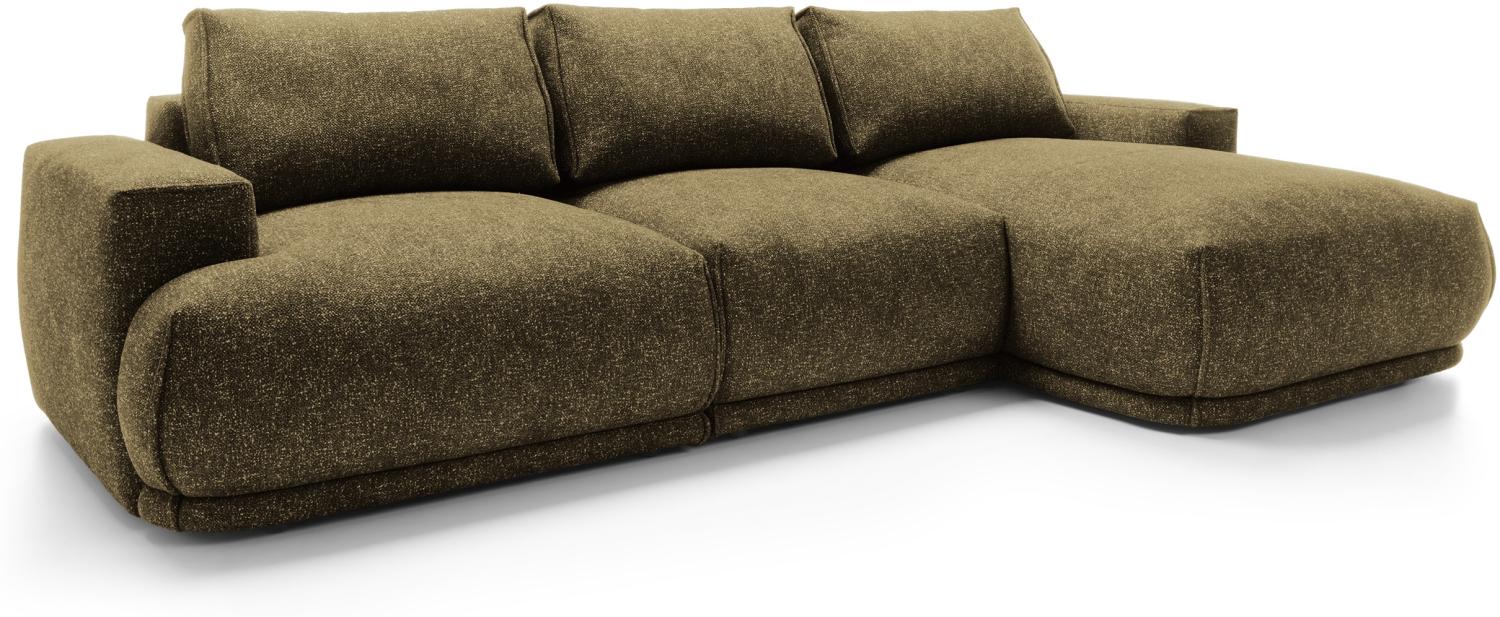 Selsey 'Divo' Ecksofa mit Schlaffunktion, Bettkasten, wasserabweisendem Bezug, olivgrün, rechtsseitig, 90 x 325 x 170 cm Bild 1