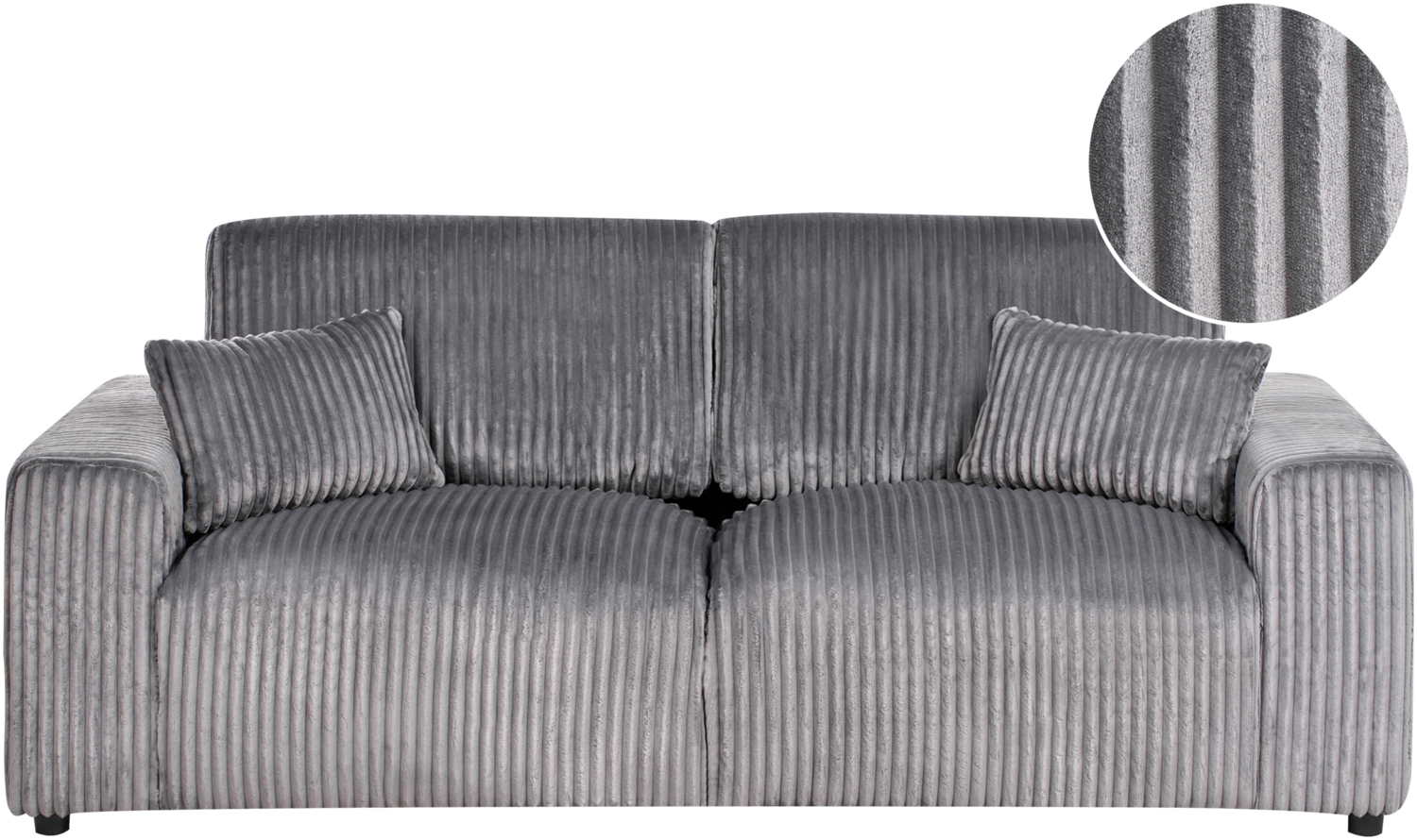 3-Sitzer SANDORA Cord Grau Bild 1
