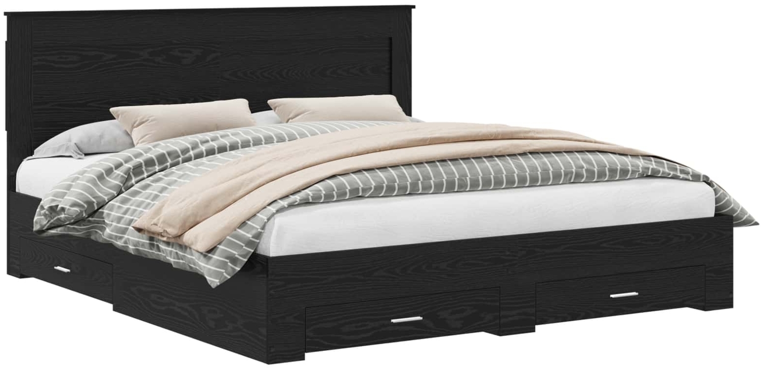 vidaXL Bettgestell mit Schubladen mit Kopfteil Holzwerkstoff 3410290 Bild 1