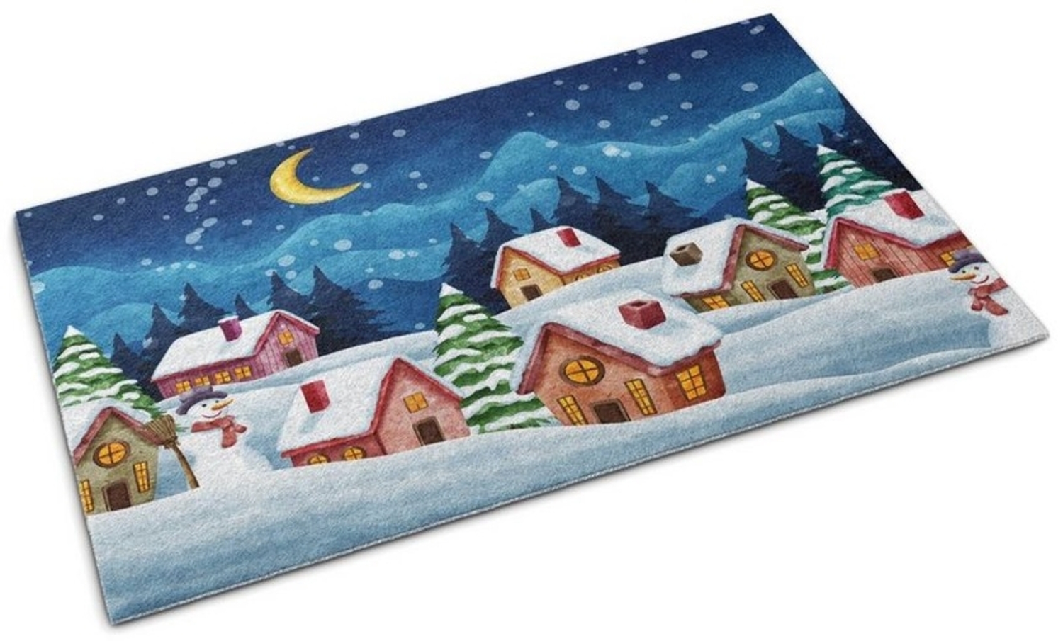 Tulup Fußmatte Weihnachten Schmutzfangmatte Teppich Eingangsmatte 60 cm x 40 cm, Rechteckig Bild 1