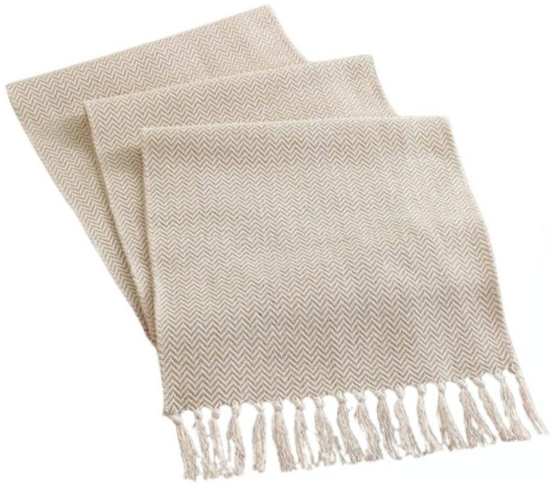 Blusmart Tischläufer Rechteckige Häkelspitze Tischdecken (Tischläufer Modern Beige, Beige im nordischen Stil, mehrere Größen erhältlich), Als Tischdekoration geeignet Bild 1