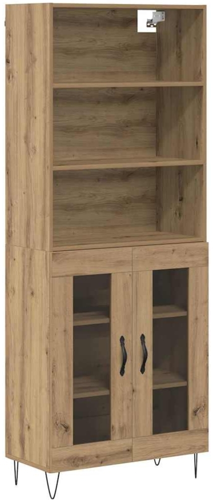 vidaXL Highboard Artisan-Eiche 69,5 x 32,5 x 180 cm Holzwerkstoff 3403172 Bild 1