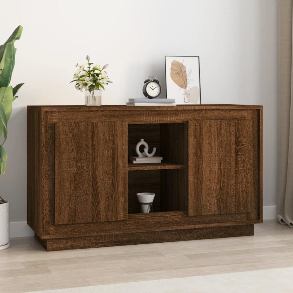 vidaXL Sideboard Braun Eichen-Optik 102x35x60 cm Holzwerkstoff 831884 Bild 1