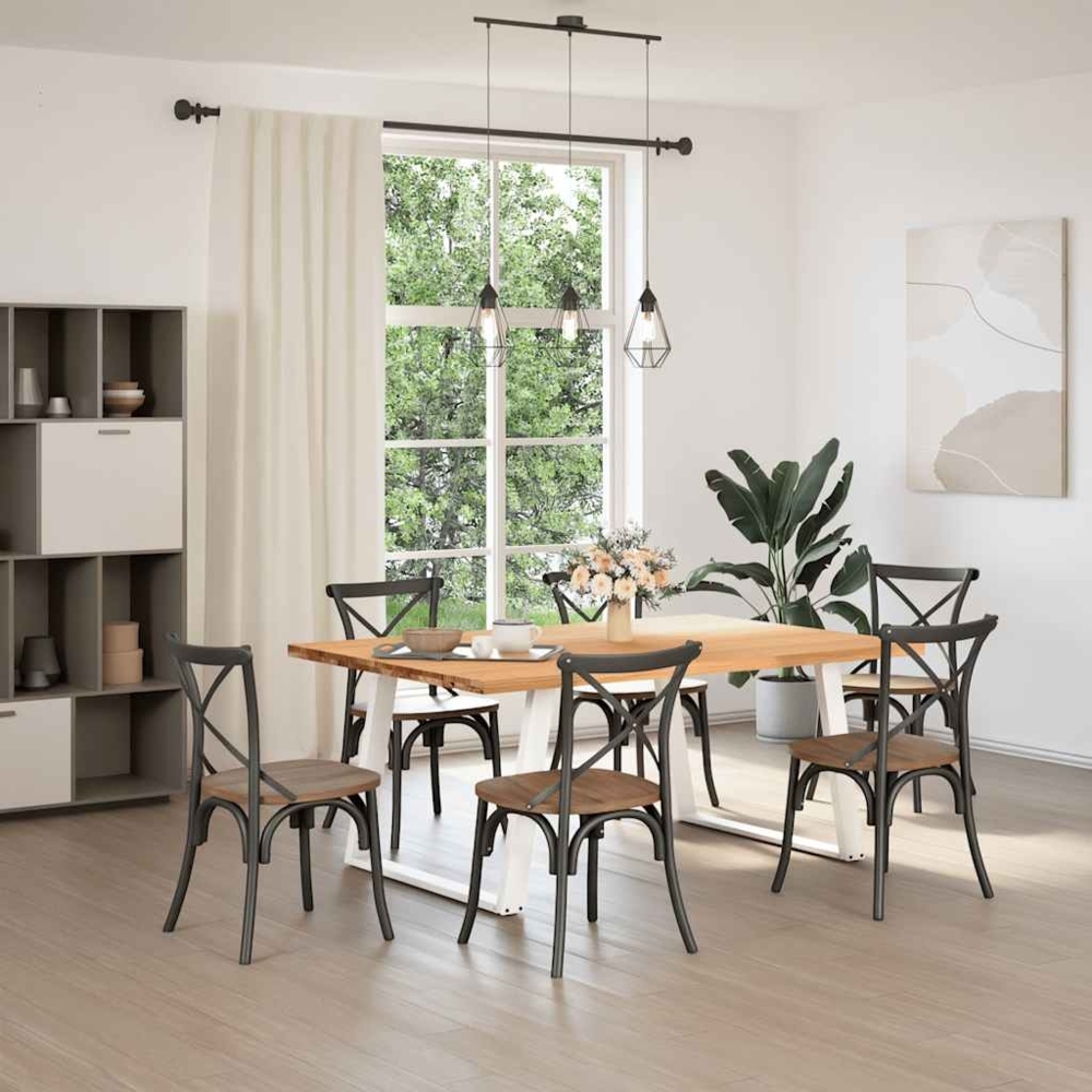 vidaXL Esstisch Hellbraun 180x120x74 cm Massivholz Eiche Rechteckig 3304932 Bild 1