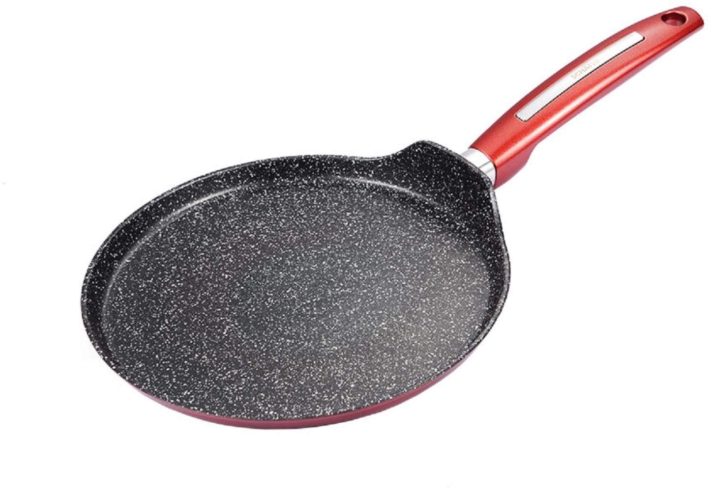 Schäfer Pfannen Hochwertiges Kochgeschirr – Für Perfektes Kochen und Braten Crepepfanne Ø24cm Metallic Red Bild 1