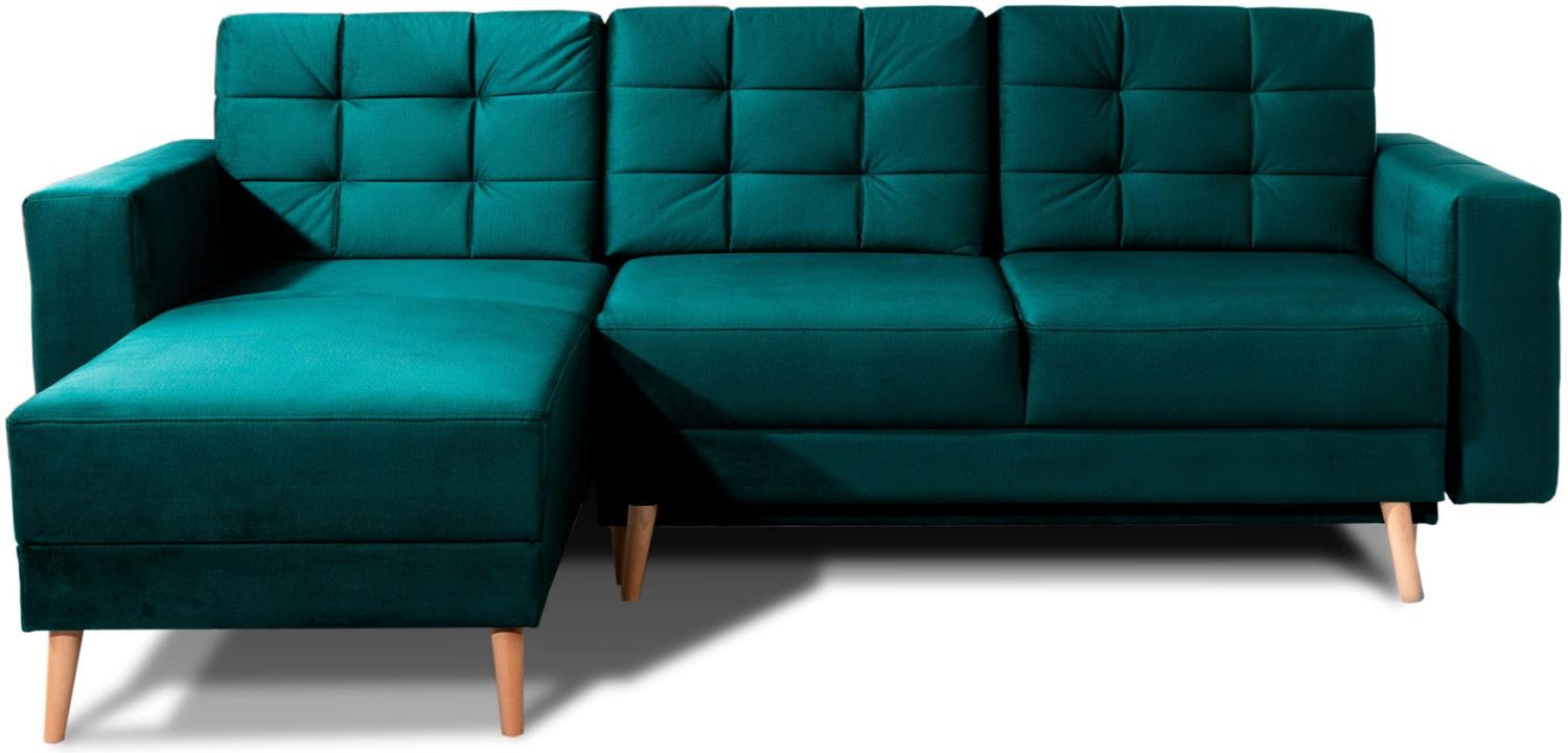 Asgard L, Ecksofa, Eckcouch, Dunkelgrün Bild 1