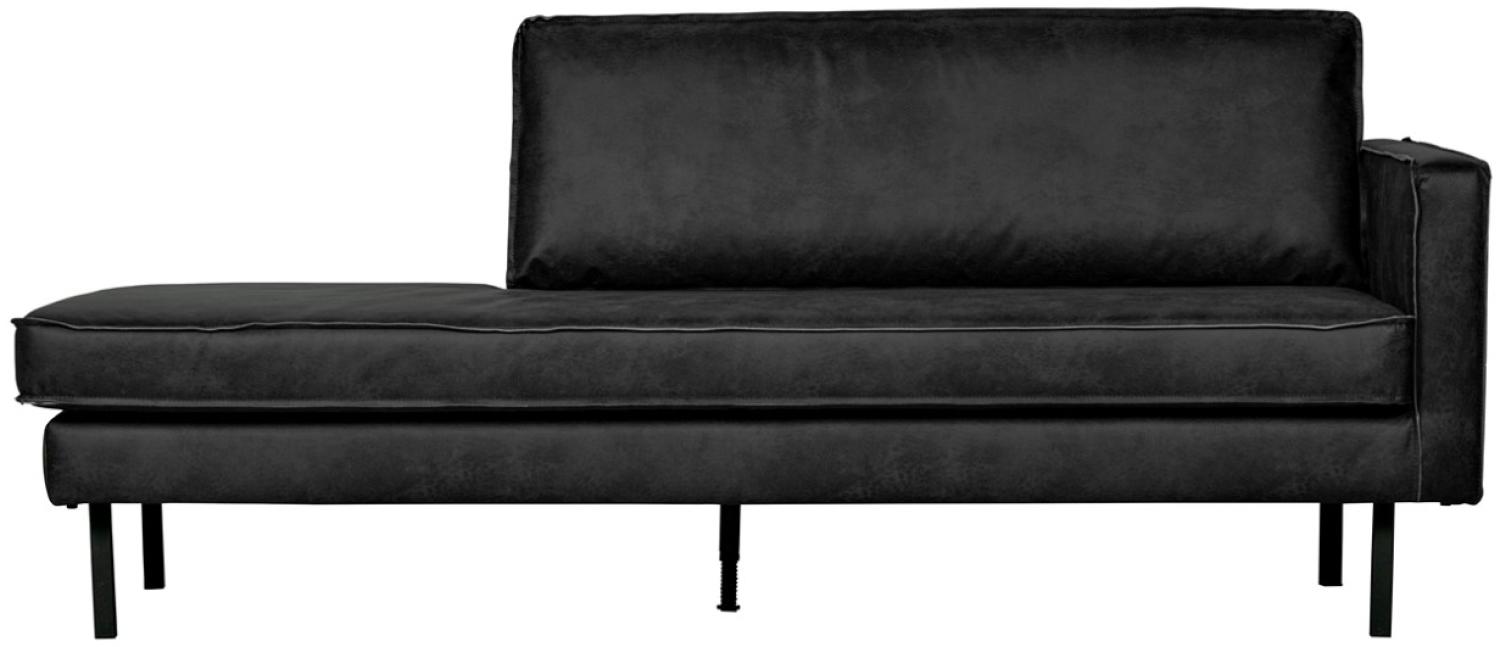 Daybed Rodeo Rechts - Leder Black Bild 1