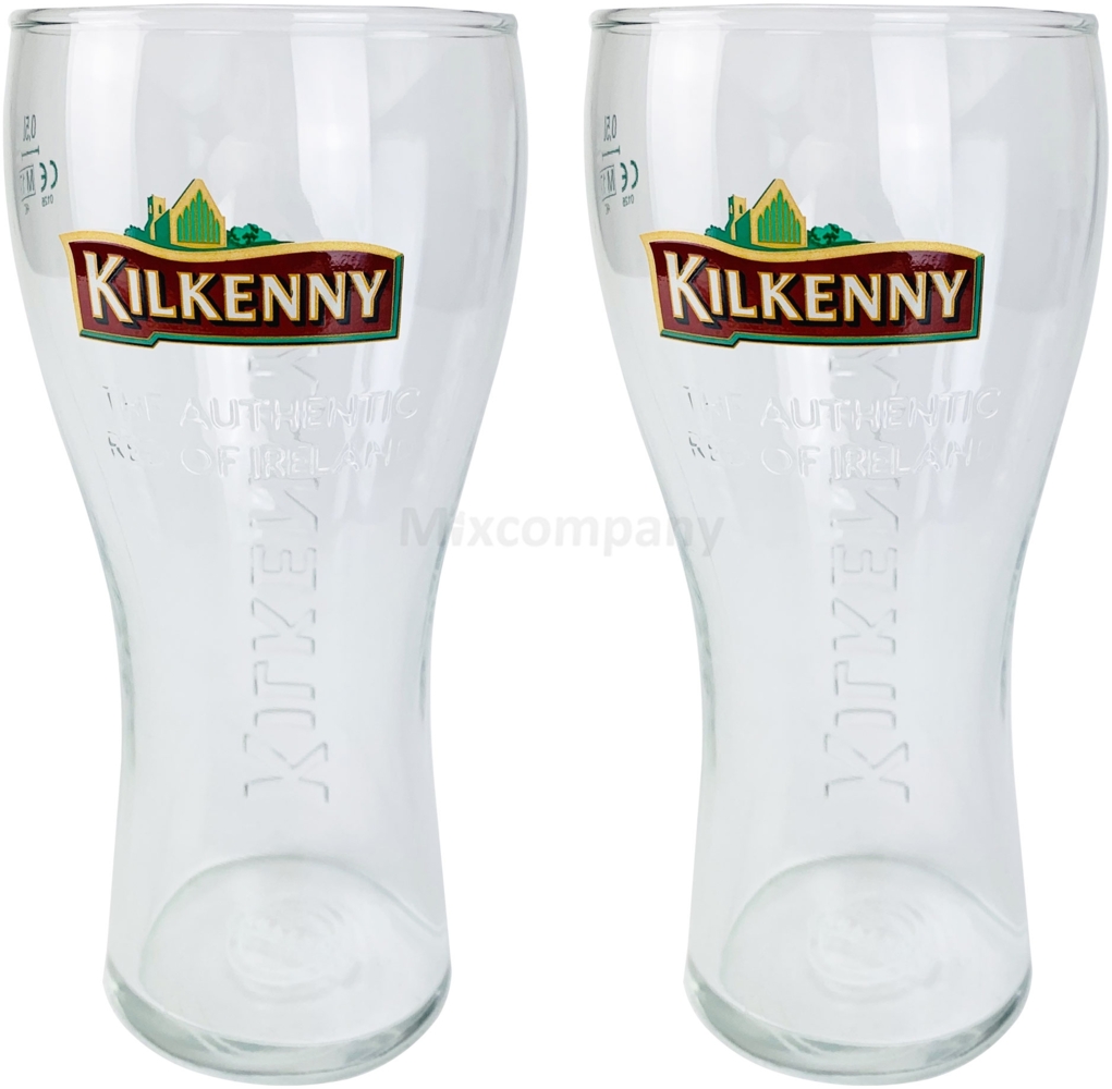 Kilkenny Bier Bierglas Glas GläserSet - 2x Biergläser 0,5l geeicht Bild 1