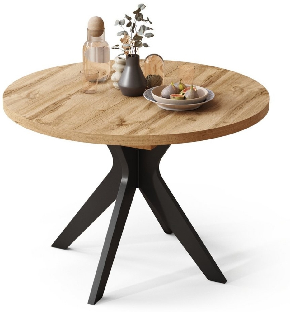 designimpex Esstisch Design Esstisch Renzo ausziehbar 110 bis 180 cm rund Esszimmer Tisch, Esstisch, Esszimmertisch, Tisch, Ausziehtisch, Küchentisch, Esszimmer Bild 1