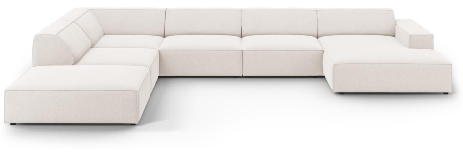 Micadoni 7-Sitzer Panorama Ecksofa Jodie Light Beige Bild 1