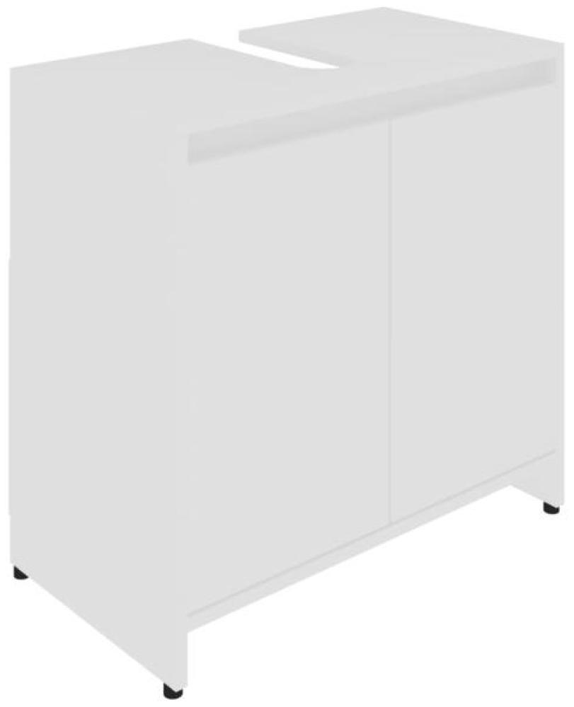 vidaXL Badezimmerschrank Weiß 60x33x61 cm Holzwerkstoff Bild 1