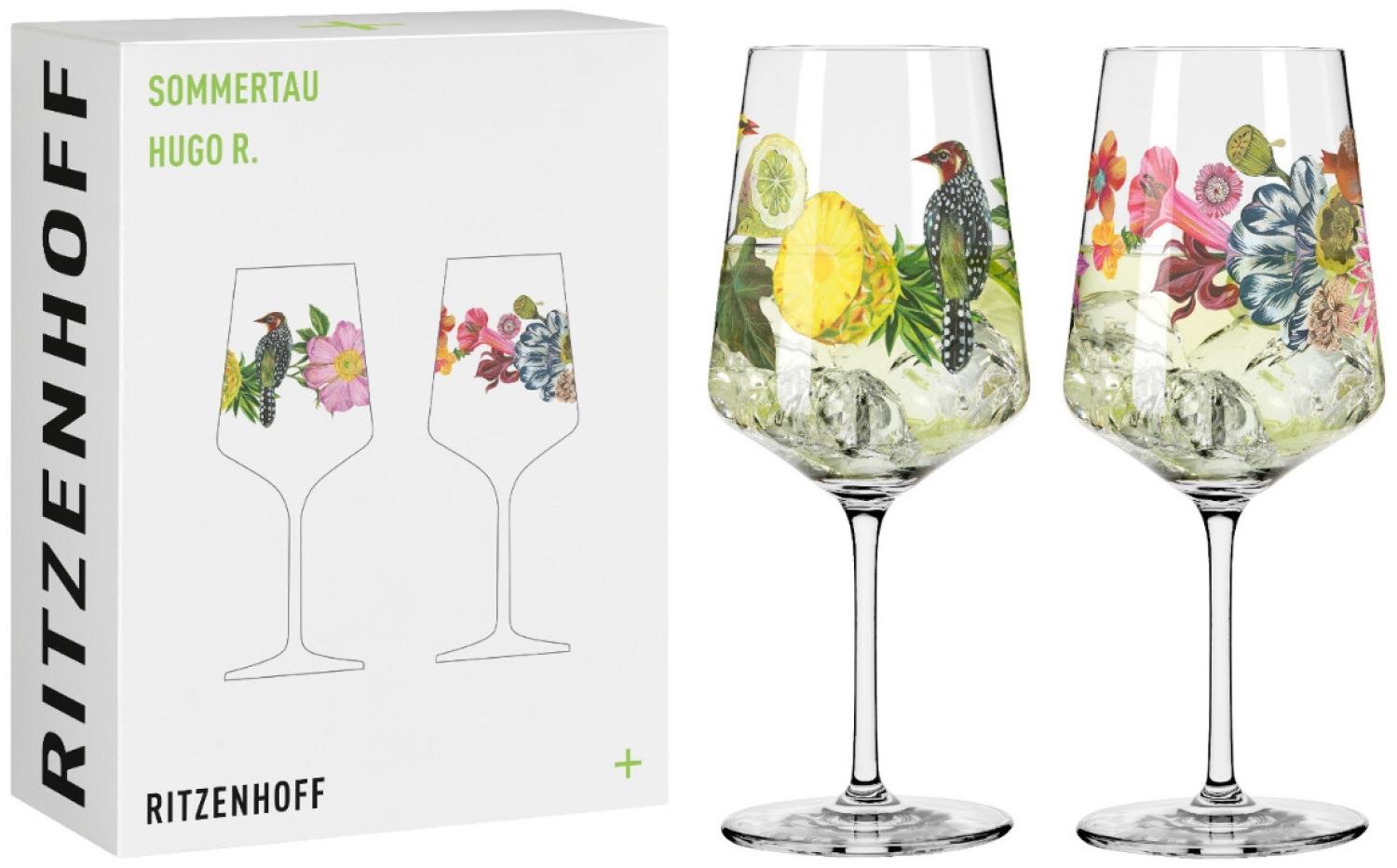 Ritzenhoff 2931019 Aperitifglas 2er Set #5, #6 SOMMERTAU HUGO von Olaf Hajek 2024 in Geschenkbox Bild 1