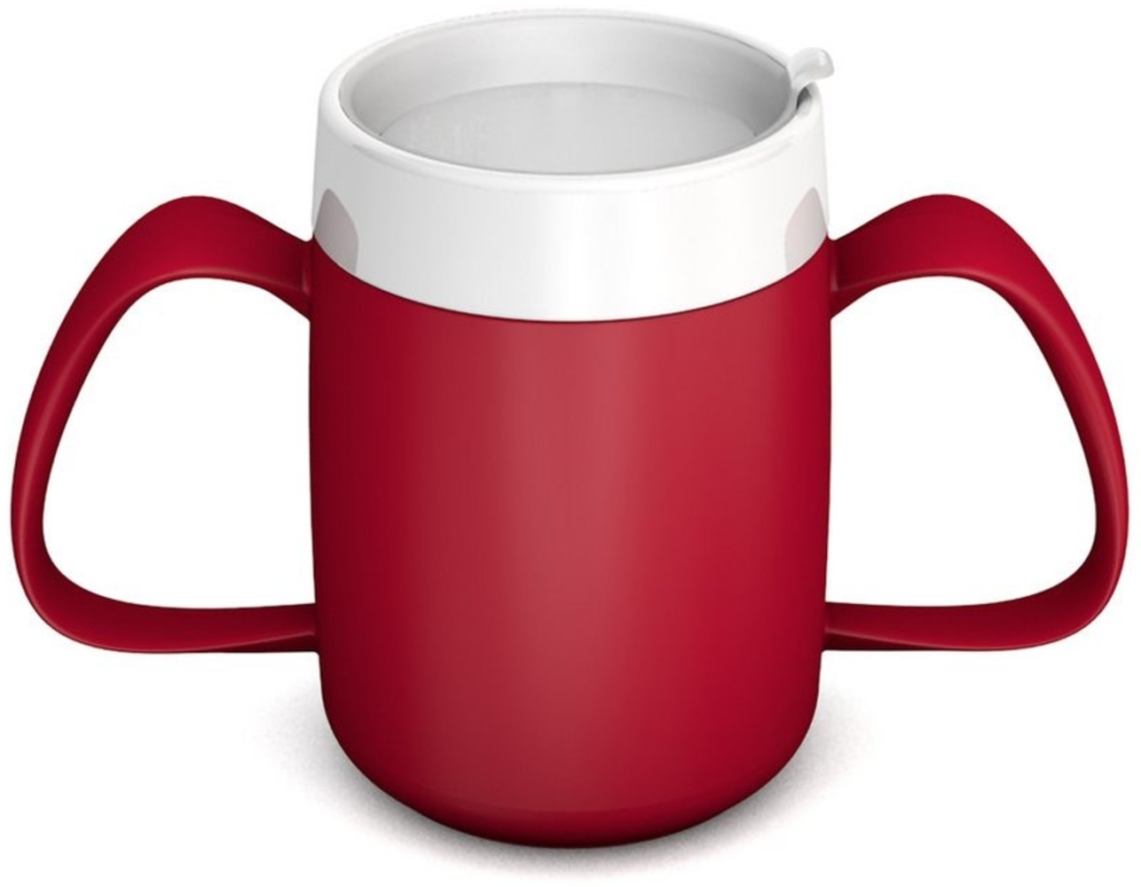 Ornamin Schnabelbecher 2-Henkel-Becher mit Trink-Trick und Schnabelaufsatz/Trinkaufsatz, Kunststoff, Trinkhilfe l Spezial-Becher l bruchstabil l BPA-frei l Made in Germany Bild 1