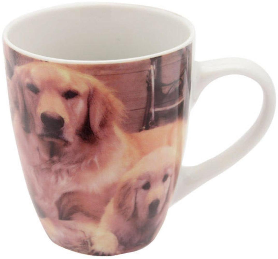 Kaffeebecher m. 2 Hunden Kaffee Becher Kaffeetasse Teetasse Hundewelpe 250ml Bild 1