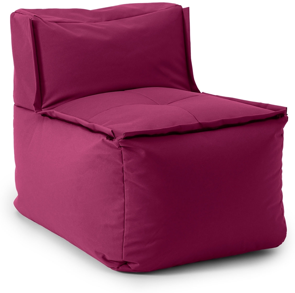 LUMALAND Sitzsack-Sofa Mittelstück - Kombinierbar mit Modularem System - 200 L - Rotwein Bild 1