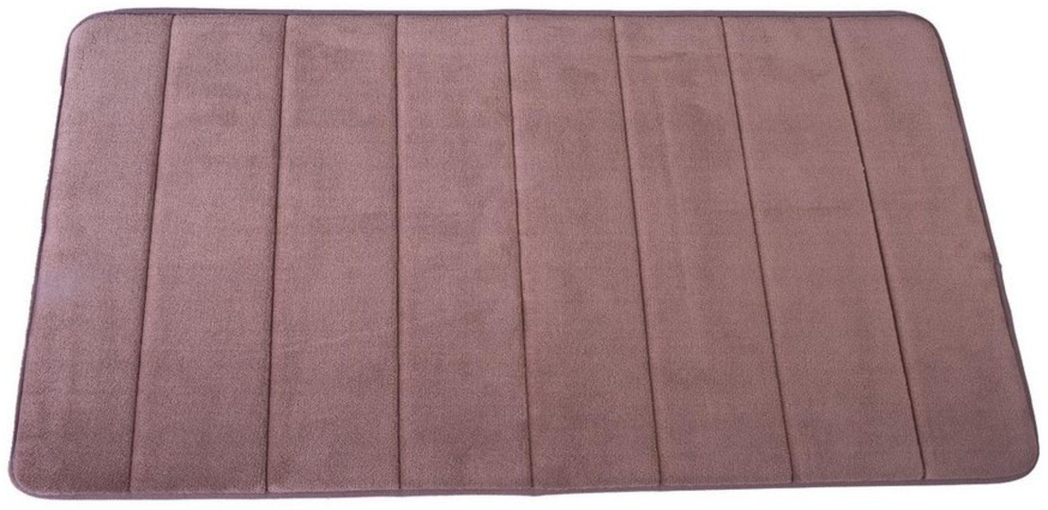 Brielle Badematte Saugfähiger Rutschfester Badvorleger 40x60/50x80 cm Rot/Anthrazit/Grau, Memory-Schaum-Füllung, Flanell-Vorderseite, Geeignet für Fußbodenheizung, Schnell trocknend, weich und saugfähig, Rutschfestes Untermaterial, Polyester, Gedächtni... Bild 1