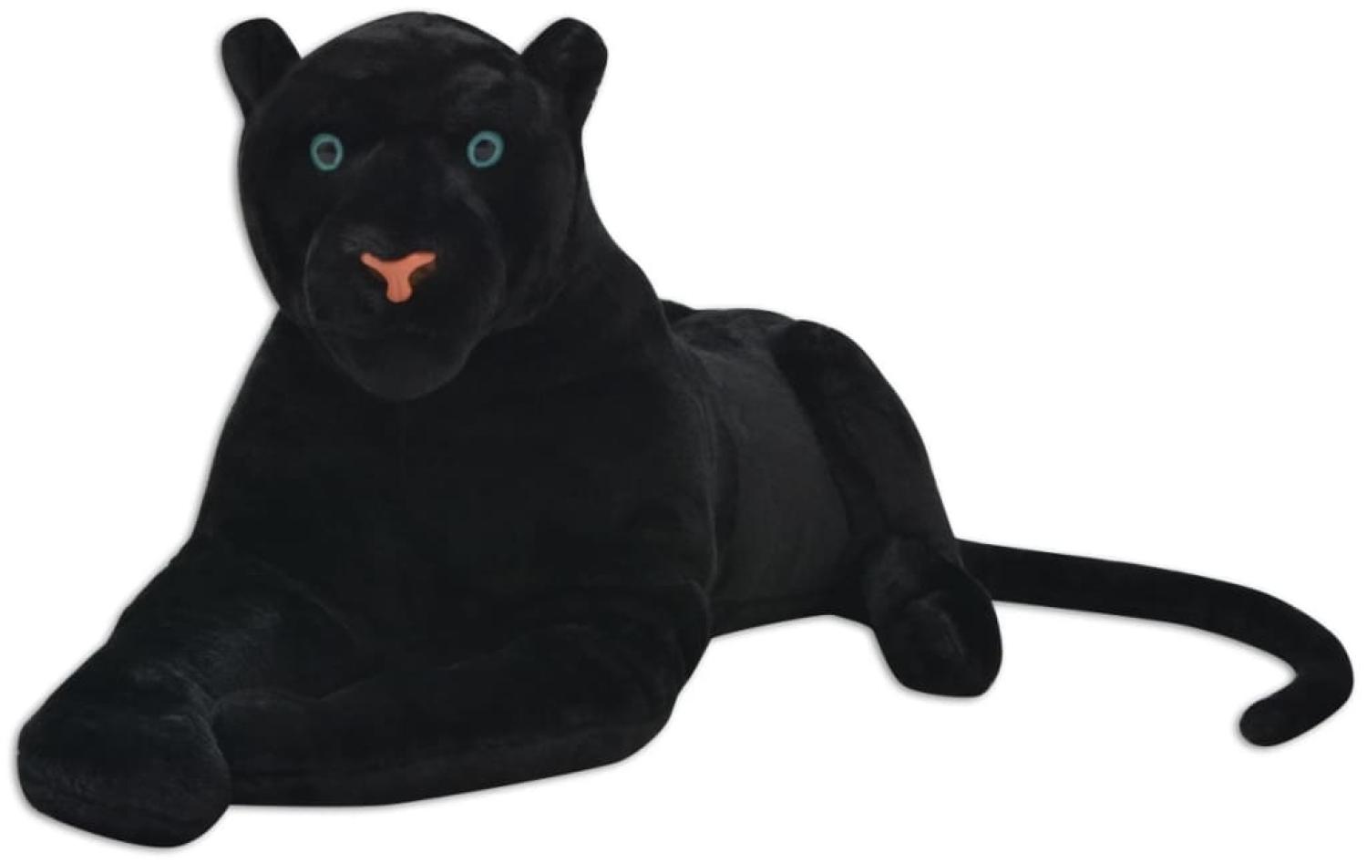 vidaXL Panther Kuscheltier Plüsch Schwarz XXL 80166 Bild 1