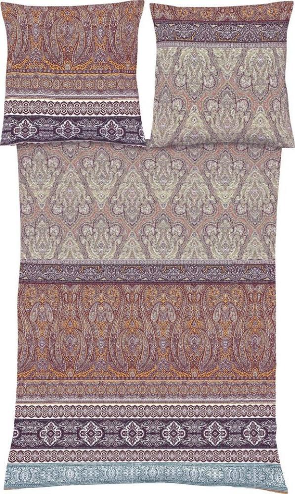 Fleuresse Mako-Satin Bettwäsche 135x200 Ornamente Paisley mystic rot 114128-14 Bild 1