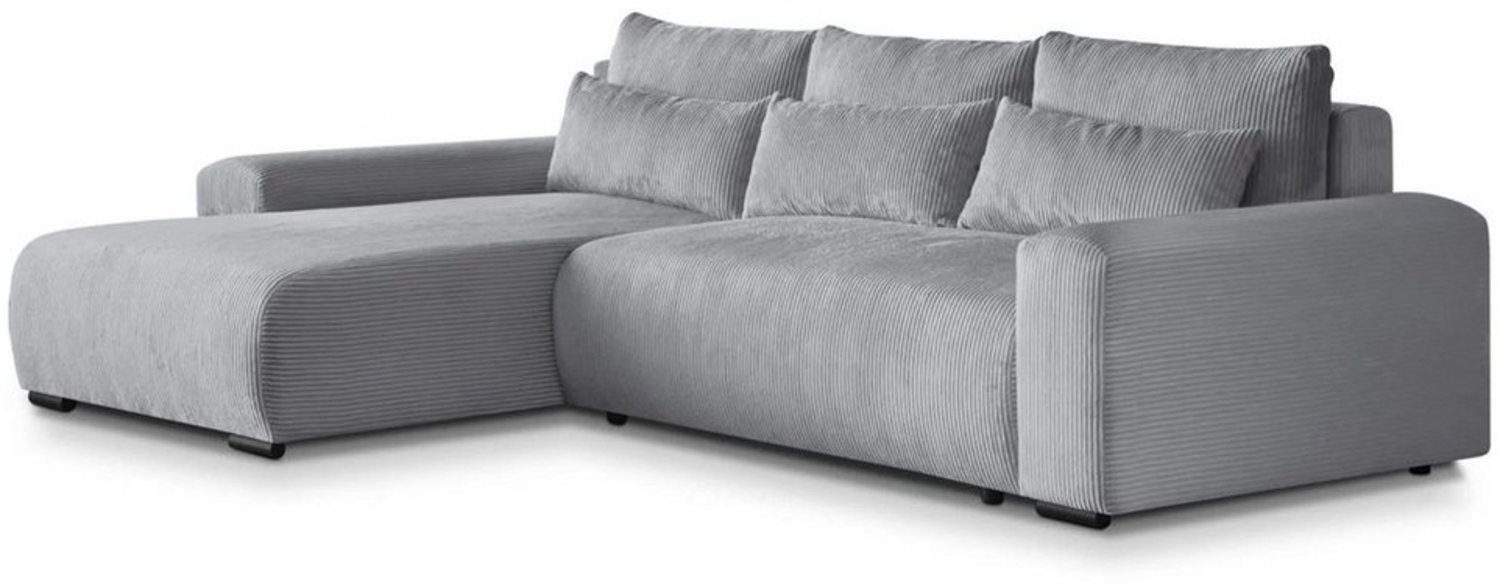 Beautysofa Ecksofa Benny, inkl. Schlaffunktion, Bettkasten, Wellenfedern, stilvoll Polsterecke im modernes Design, L-förmiges Corner Sofa aus Cordstoff Bild 1