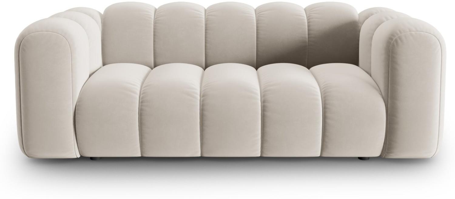 Micadoni Sofa Lupine 2-Sitzer Samtstoff Beige Bild 1