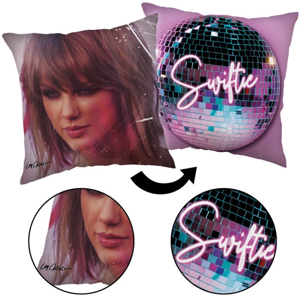 Sarcia. eu Zierkissen Taylor Swift Quadratisches Kissen, Zierkissen lila 40x40 cm Bild 1