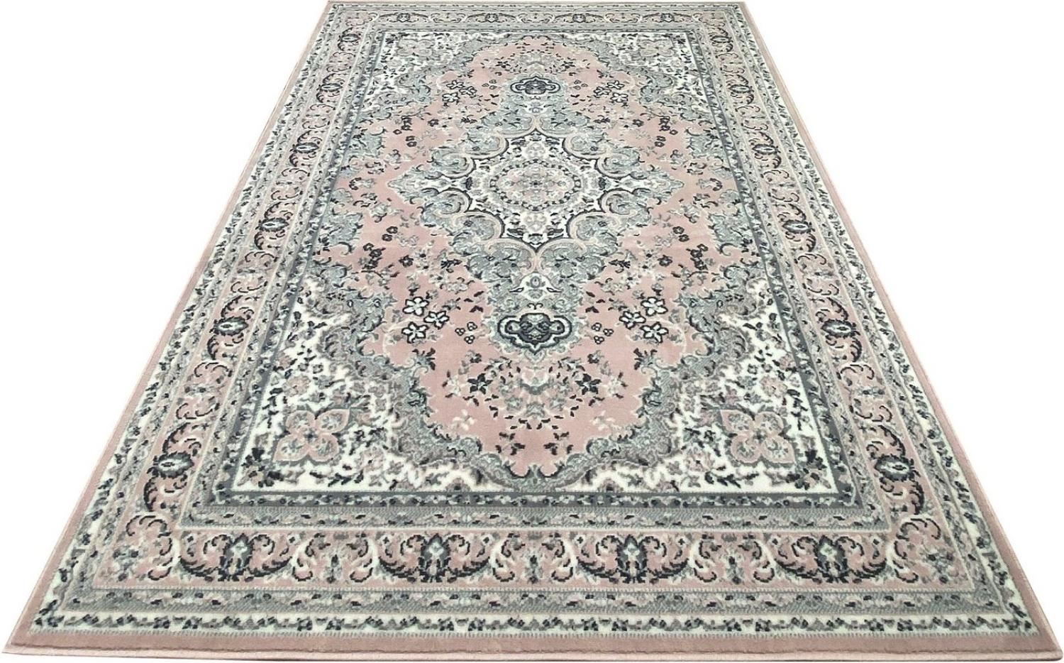 Home affaire Teppich Oriental, rechteckig, Höhe: 7 mm, Orient-Optik, mit Bordüre, Teppich, Kurzflor, Weich, Pflegeleicht Bild 1