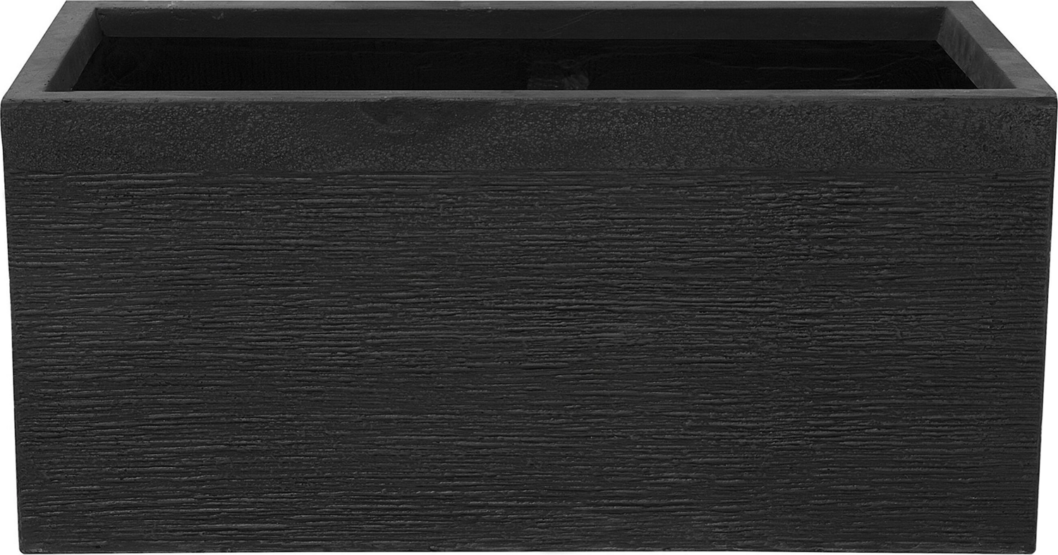 Blumentopf schwarz rechteckig 80 x 37 x 38 cm MYRA Bild 1