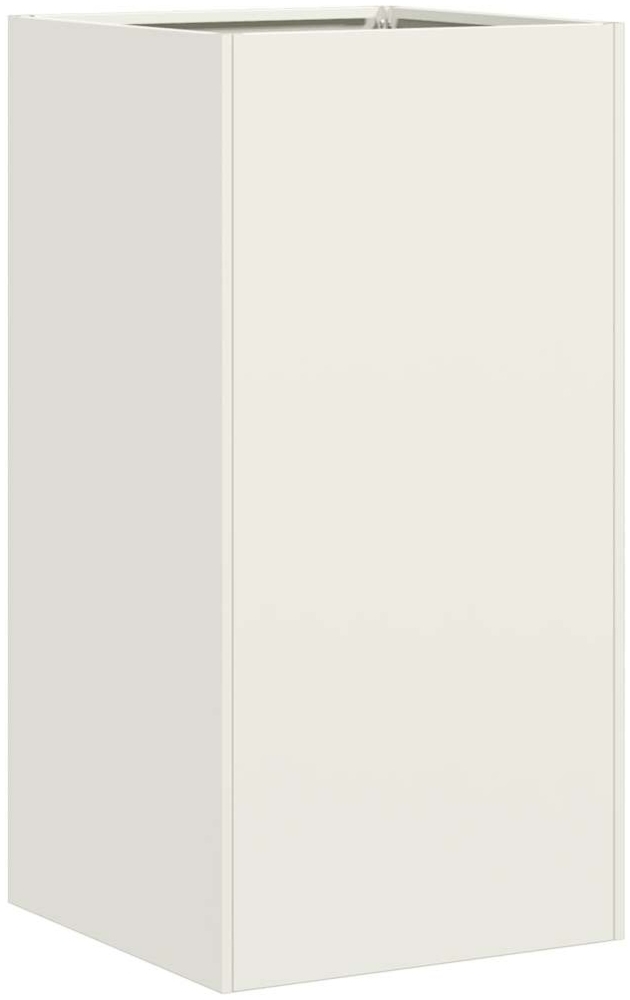 vidaXL Pflanzkübel Weiß 40x40x80 cm Kaltgewalzter Stahl 860704 Bild 1