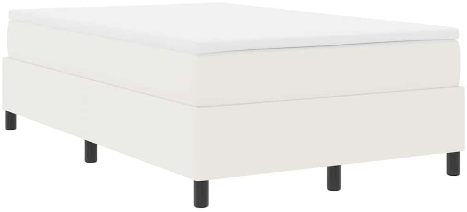 vidaXL Boxspringbett Creme und Weiß 203 x 120 x 60 cm Cordstoff 3337459 Bild 1