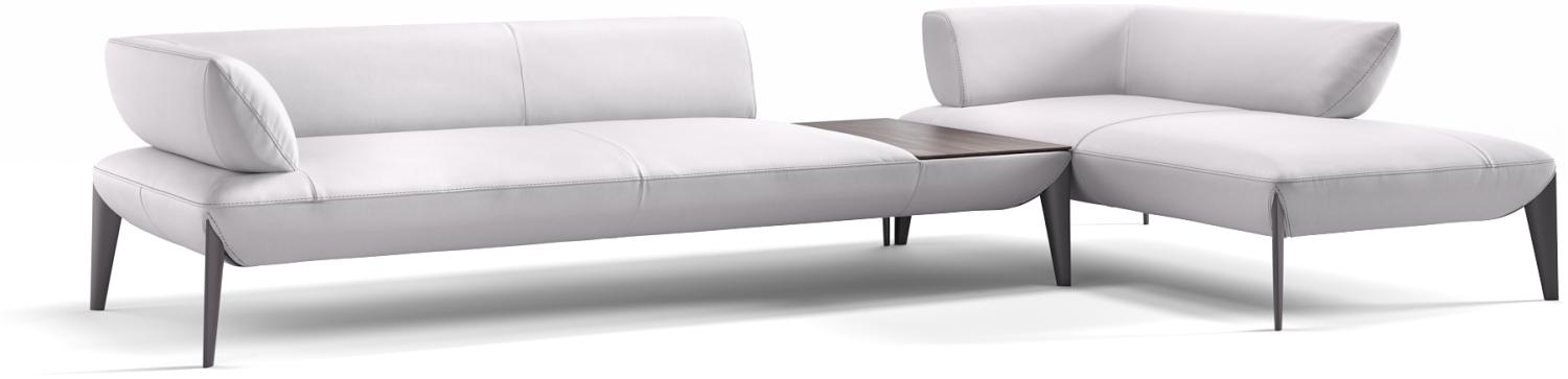 Sofanella Ecksofa ALMERIA Ledersofa Big Sofa Polsterecke in Weiß M: 360 Breite x 97 Tiefe Bild 1