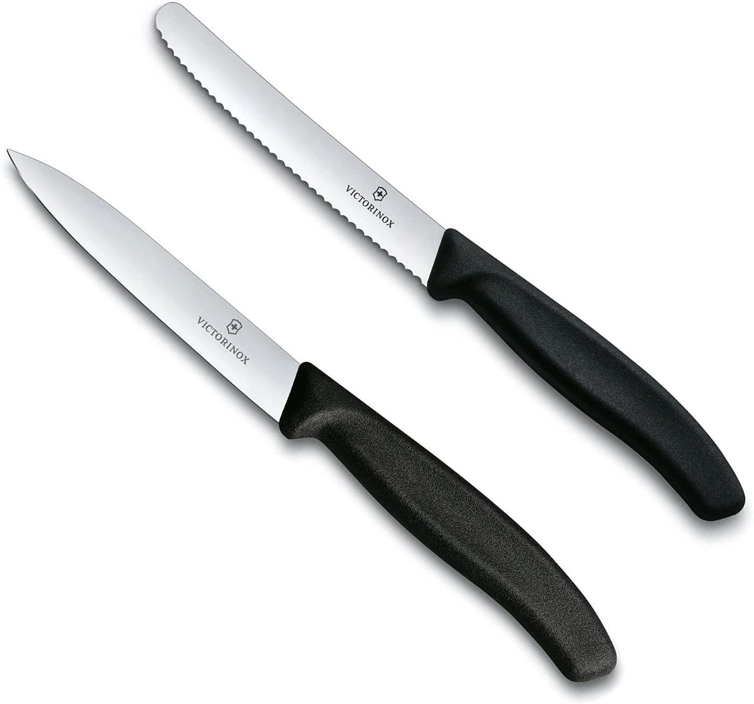 Victorinox Gemüsemesser Tomatenmesser Swiss Classic 2er Set (Schwarz) Bild 1