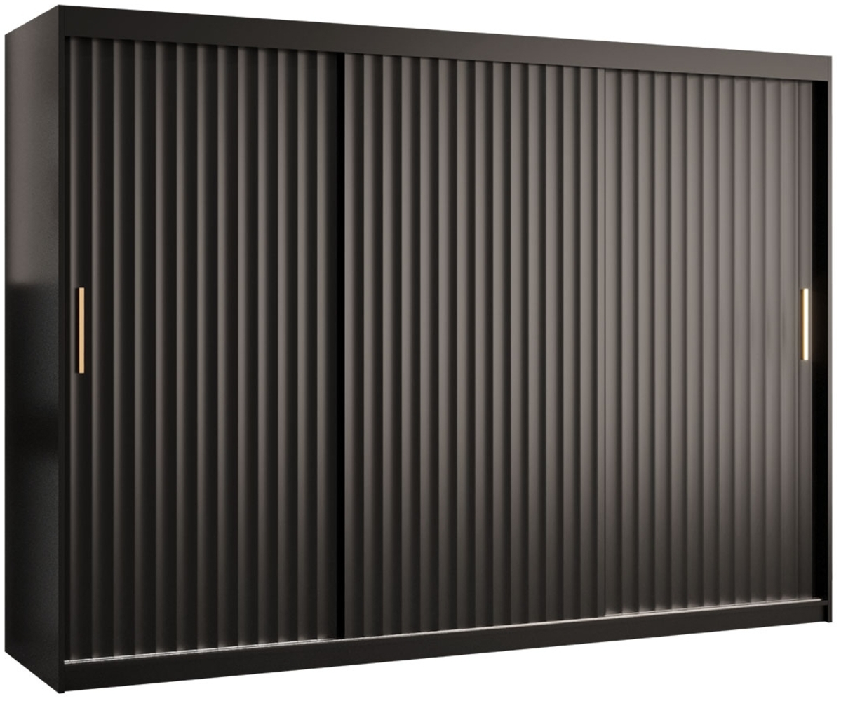 Kleiderschrank Kirtan Wave 1 250 (Farbe: Schwarz, Größe: 250 cm) Bild 1