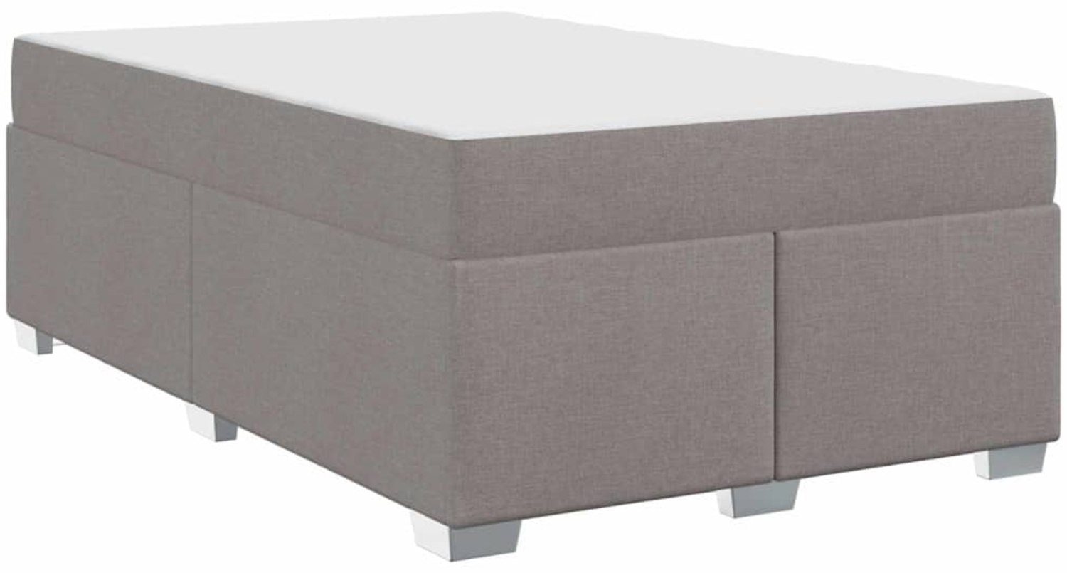 vidaXL Bettrahmen mit Matratze Taupe 120 x 190 cm Stoff 3399177 Bild 1