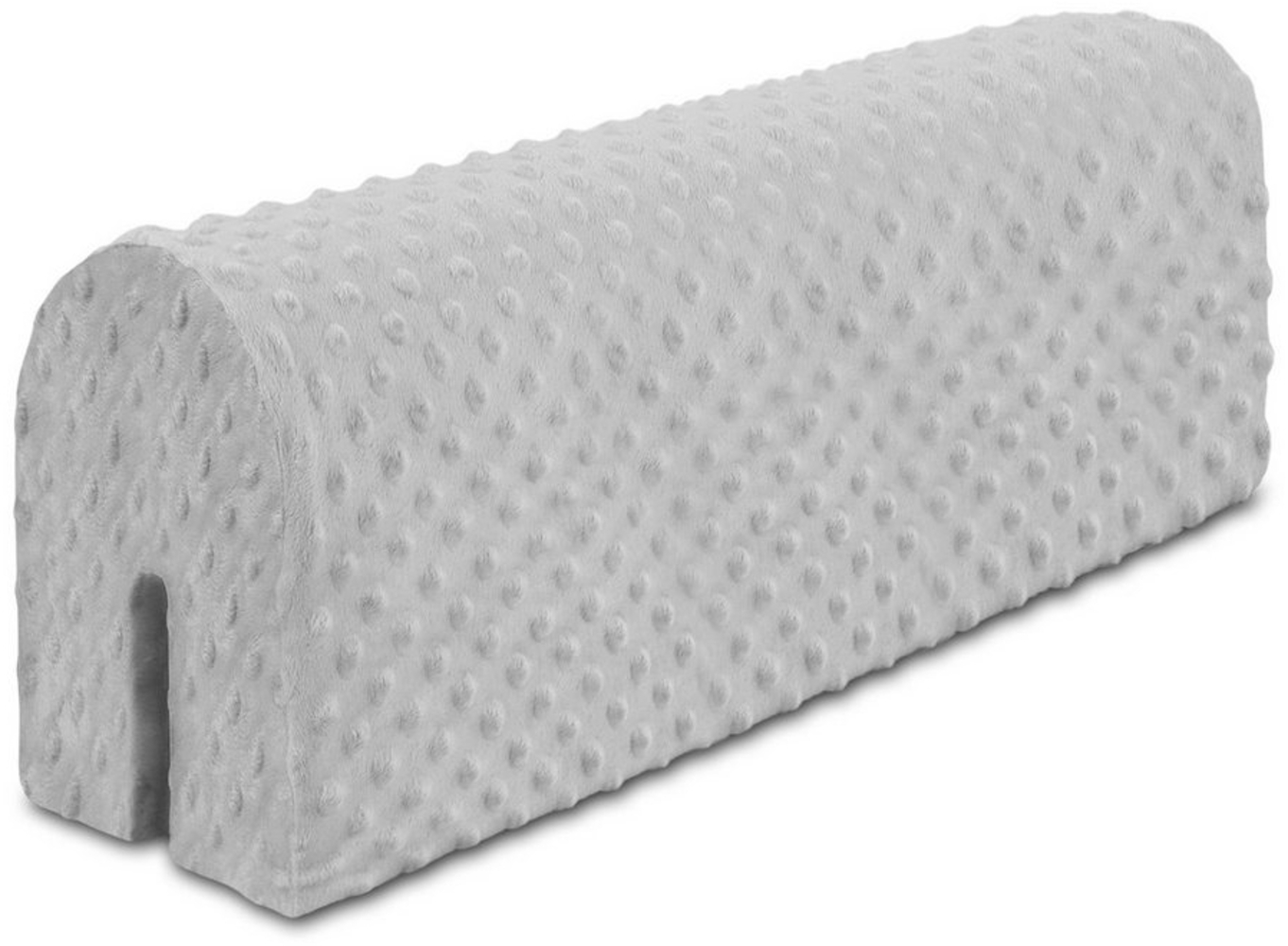 Totsy Baby Bettkantenschutz für Kinderbetten 120 cm - Schutz für Bettrahmen Kantenschutz Kinder Babybett Minky Hellgrau Bild 1