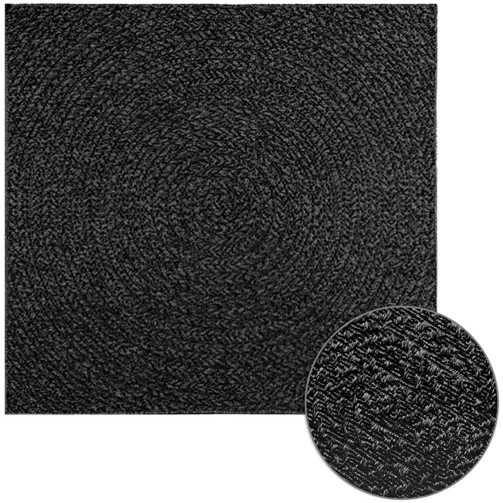 Teppich ZIZUR Anthrazit 120x120 cm Jute-Optik Indoor und Outdoor 4010346 Bild 1