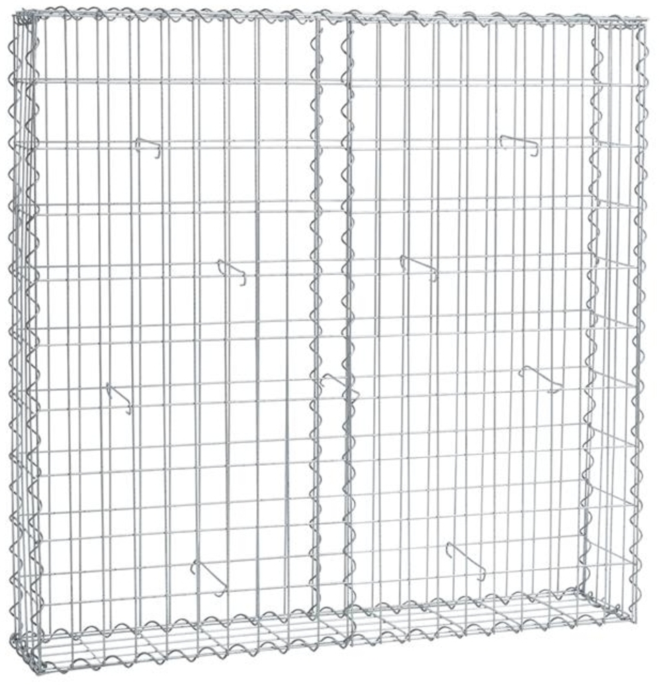 Gabione Steingabionen Steinkorb Gabionen Wand Drahtkorb 100 x 100 x 20 cm Bild 1