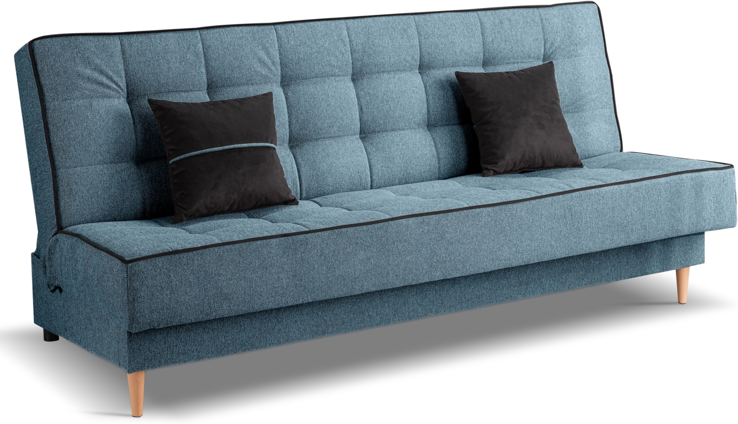 Schlafsofa (B/H/T: 199x91x91 cm) in Blau Bild 1