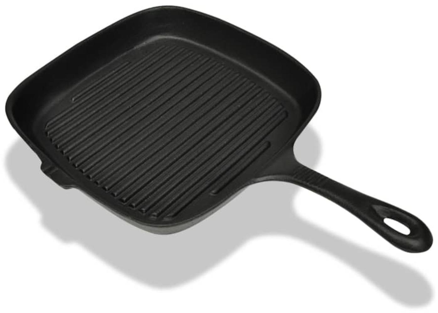 vidaXL Grillpfanne Gusseisen 24 x 23 cm 50123 Bild 1