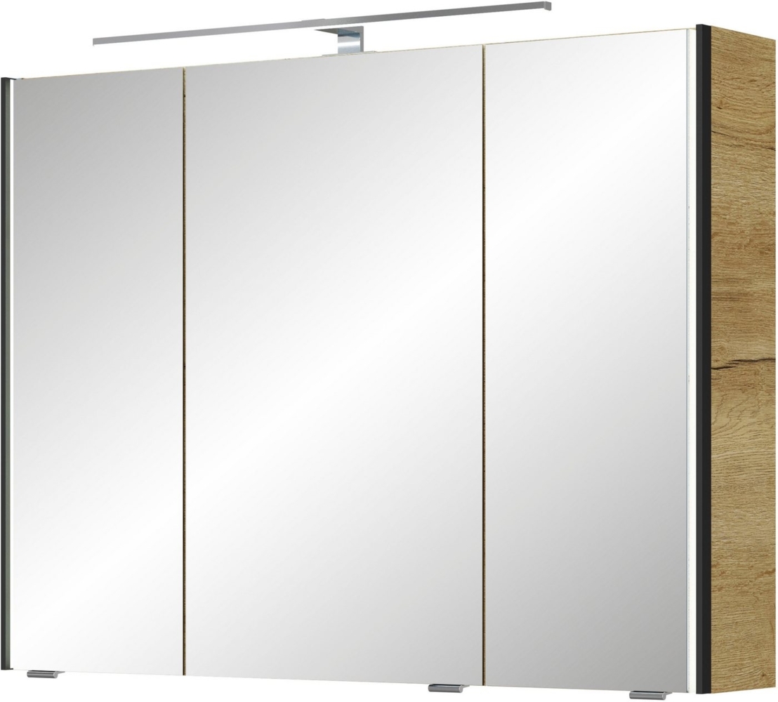 Saphir Spiegelschrank Serie 7045 Badezimmer-Spiegelschrank inkl. LED-Beleuchtung, 3 Türen Badschrank 93,2 cm breit, inkl. LEDplus Schalter und Türdämpfer Bild 1