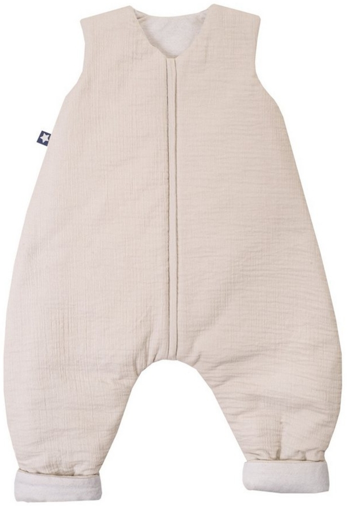 Julius Zöllner Schlafoverall Jumper gefüttert Musselin, warme Füllung 2,5 TOG, waschbar bei 40°C, Made in Germany, OEKO TEX Standard 100, sand, Gr. 80 Bild 1