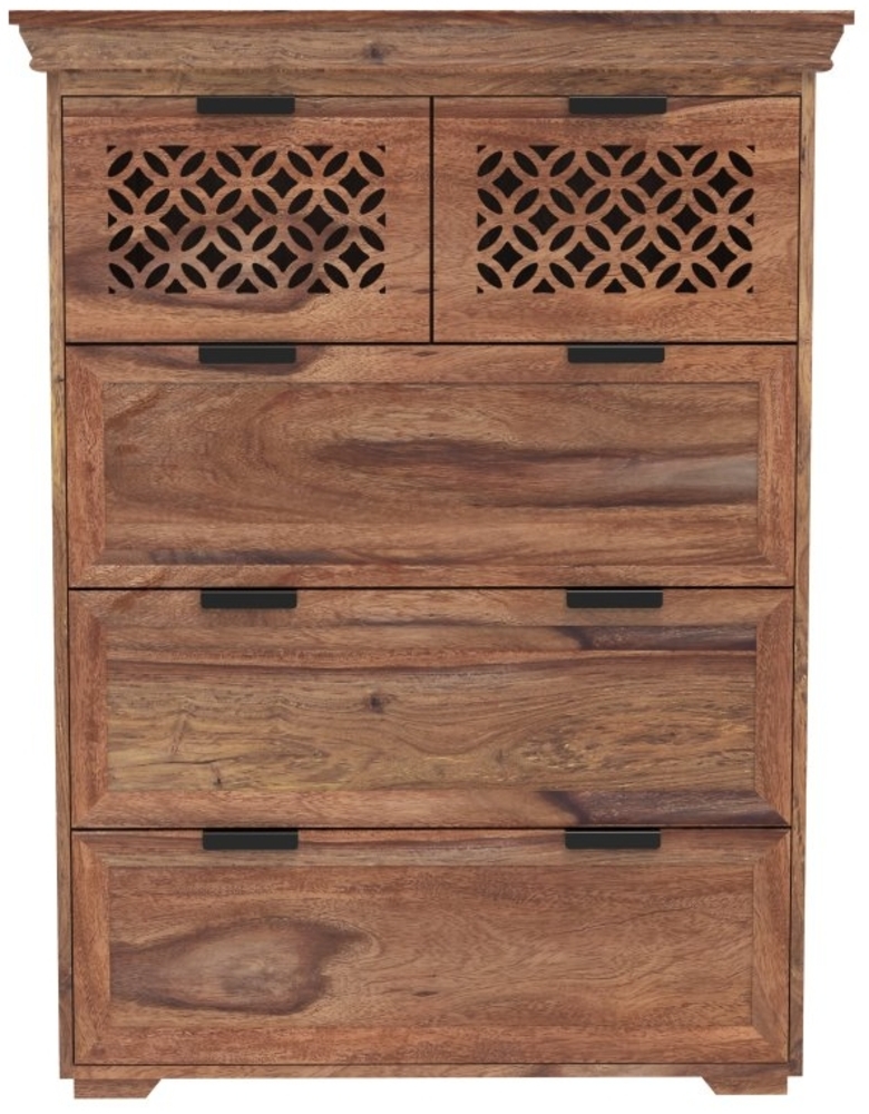 Kommode Mira 90x120x45 aus indischem Sheesham-Massivholz Bild 1