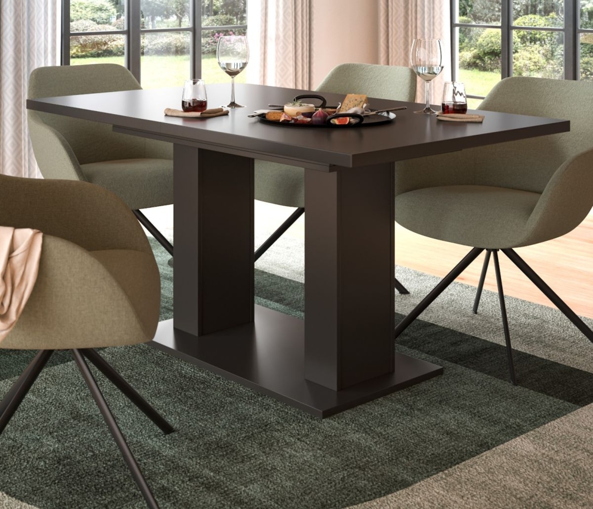 Esstisch Home-X in grau ausziehbar 150 - 190 cm Bild 1
